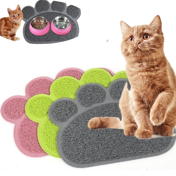 HAMPPLIES Cat Litter Mat Grey Non-Slip for Pet Use with Fine Workmanship