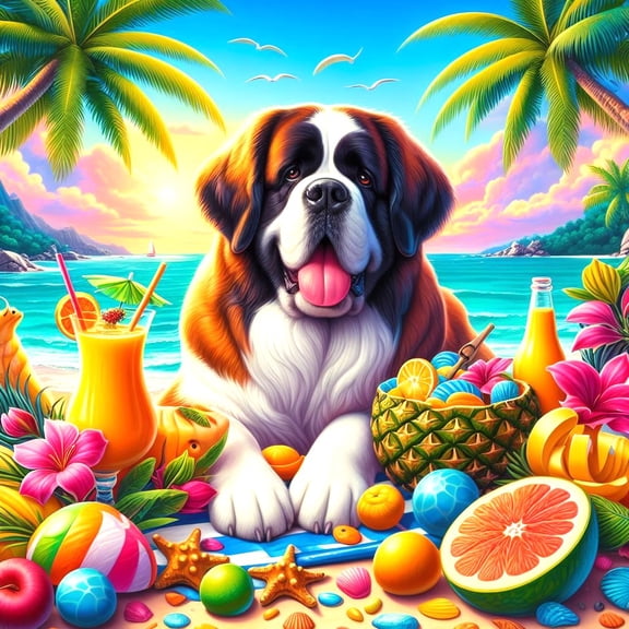 Saint Bernard - Best of Breed DCR Summer Garden Flag 12" x 17"