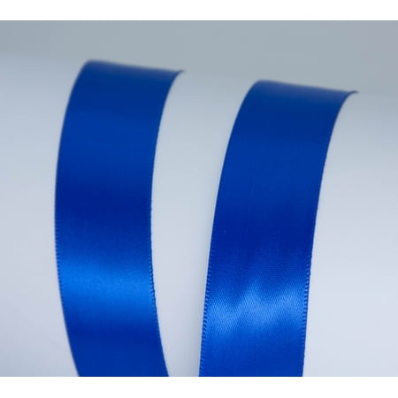 Offray Ribbon, Royal Blue 7/8 inch Single Face Satin Polyester Ribbon for Sewing, Crafts, and Gifting, 18 feet, 1 Each
