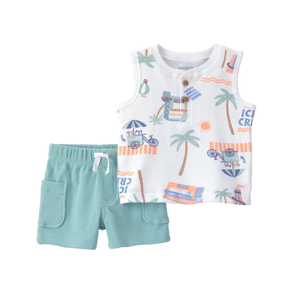 Carter's Child of Mine Baby Boy Outfit Set, 2-Piece, Sizes 0/3-24 Months