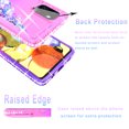 thumbnail image 3 of Motorola One 5G Ace Case, [Not fit for Motorola Moto One 5G/ Moto G 5G], with [Tempered Glass Protector Included] Liquid Floating Glitter Quicksand Bling with Spot Diamond Cover - Pink/Purple, 3 of 7