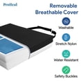 thumbnail image 3 of ProHeal 4" Wheelchair Seat Cushion Gel Infused Foam - 24"x18" - Orthopedic, Coccyx, Tailbone Support, 3 of 7