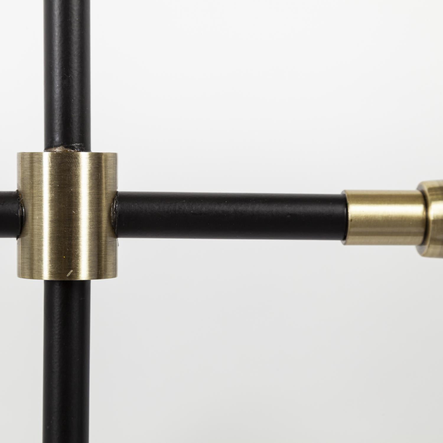 Mercana Decarlo II Metal Multi-Arm 13 Light Chandelier in Black and Gold