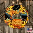 thumbnail image 2 of Halloween Cats Holiday Door Hanger, Door Wreath by Laura Seeley | Thanksgiving Halloween Decor - 8185305-4H-SL, 2 of 4