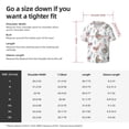 thumbnail image 5 of Balery Funny Chicken Camisa Casual de Manga Corta con Botones para Hombre, Texturizada, Estilo Cubano, para Playa, Verano-Small, 5 of 5