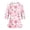 Light pink, variant on Fun Scrubs for Women Plus Size Wrinkle-Resist Nursing Uniform Fashion 3/4 Sleeve V Neck Floral Print Side Slits Scrub Shirt Breathable Tees Blouse with Pockets Mint Green XL