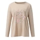 thumbnail image 3 of Blusa de manga larga con cuello redondo y estampado informal para mujer a la moda Pompotops gfhjh2647, 3 of 3