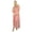 Pink, variant on Bimba Women Bohemian Style Long Semi Sheer Chiffon Dress Half Lined Maxi Gown
