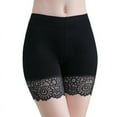 thumbnail image 2 of BiZtdJrK Womens Lace Shorts Scrunch Butt Lifting Yoga Shorts Stretch Breathable Shaper Panties Summer Short Tights for Under Skirts Birthday Gift Black L, 2 of 3