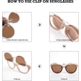 thumbnail image 5 of Gafas de sol polarizadas con clip y diseño de ojo de gato para mujer con montura abatible F, 5 of 5
