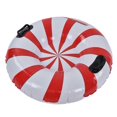 thumbnail image 2 of Bouée de Neige Ronde d'Hiver Adulte en PVC Gonflable avec 2 Poignées pour Planche à Neige Extérieur Rouge+blanc, 2 of 4