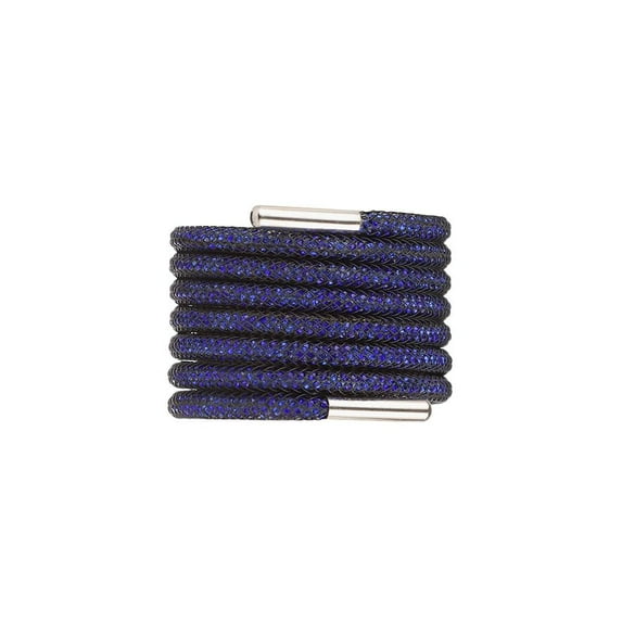 1PC DIY Fashion Cross Braiding Strap Accessories Sneakers Laces Rhinestone ShoeLaces Diamond Shoe Laces Bright Strings BLUE 120CM