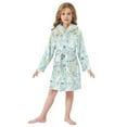 thumbnail image 6 of FORMRS Niños Bathrobe Unisex Hooded Robe Soft Plush Pajamas Sleepwear, Size 2-3T, Floral Easter, 6 of 7