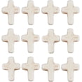 thumbnail image 2 of White Bulk Synthetic Turquoise Mini Tiny Cross Bead Crosses Charms Spacer Bead, 2 of 7