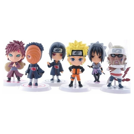 BIGOCT Naruto Figures Set (6 Piece), 2.5"