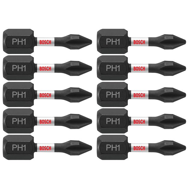 Brocas para atornillar Bosch ITPH11B Phillips #1, paquete de 10