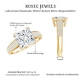 thumbnail image 6 of Rosec Jewels Certified Princess Cut Moissanite Wedding Engagement Ring for Women, 3 Carat, D-VS1 Quality - with Jewelry Box, 10K Yellow Gold, US 8.50, 6 of 7