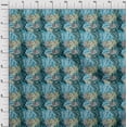 thumbnail image 3 of oneOone Cotton Flex Teal Blue Fabric Skins Animal Diy Clothing Quilting Fabric Print Fabric By Yard 40 Inch Wide, 3 of 4