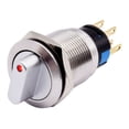 thumbnail image 7 of Coconut Ok 19Mm Selector Rotary Switch Latching 2 Positions 1No 1Nc 12-24V Push Button Switch,blue, 7 of 7