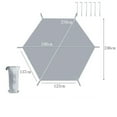 thumbnail image 2 of For Camping For Rain Protection Moisture proof Mat Hexagon Picnic Tarp Beach 370 320cm Wear Resistant Portable 370*320cm, 2 of 7