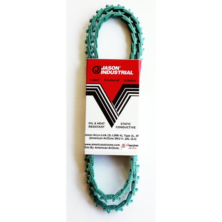 Jason Industrial AccuLink V Belt Pack of 1 3L Link 4 3 8 Top Width x 4 Feet Length Type 3L Adjustable Link V Belt Detachable Tab Link