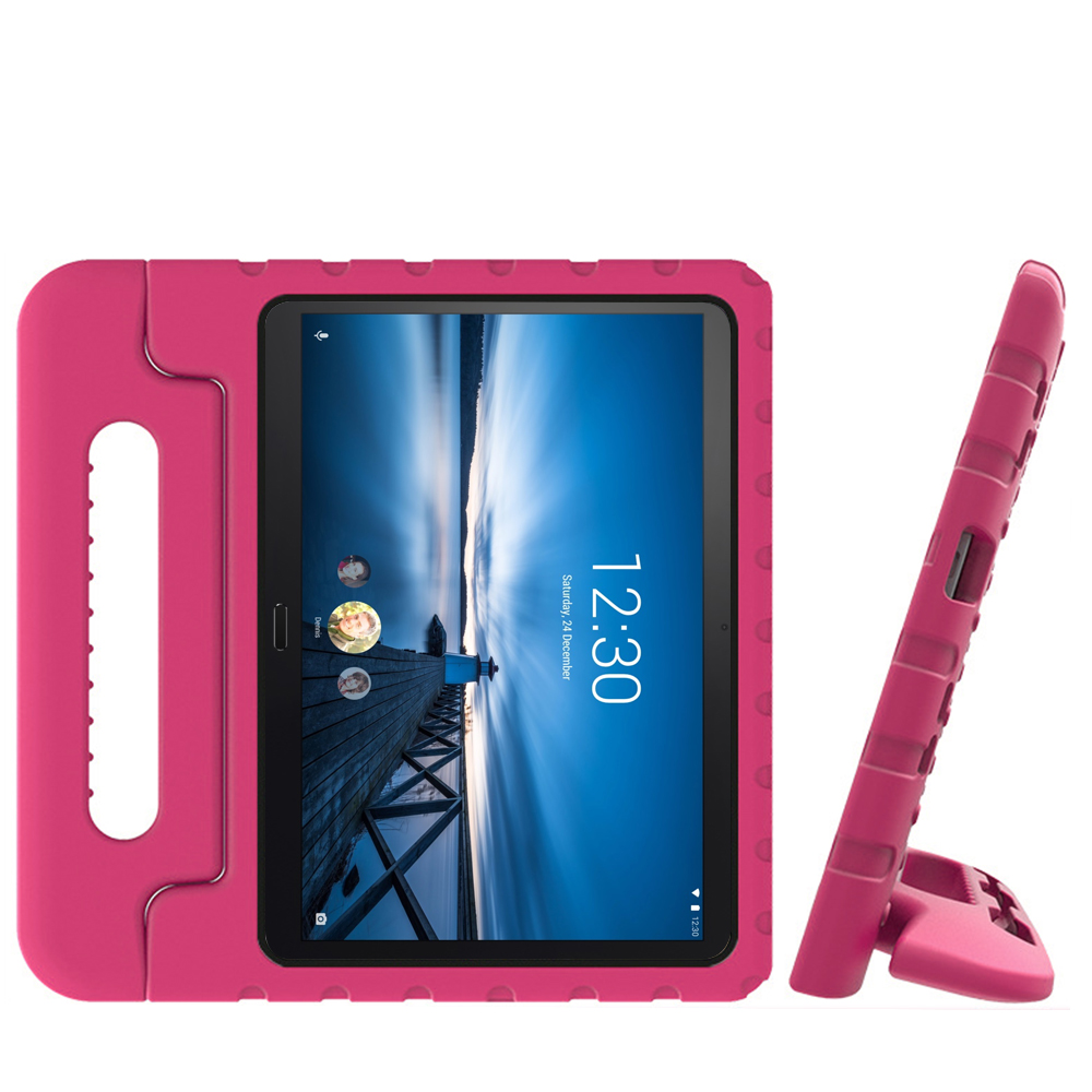 Custodia In Silicone Per Lenovo Tab P10/M10/X605/X505 10.1 Pollici, Rosa, Con Supporto, Antiurto