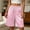 Pink, variant on Ice Silk Five Point Shorts, Thin Loose Plus Size Home Lounge Bottoms, Summer Ice Silk Five Point Pants Thin Loose Plus Size Home Leisure Comfortable Women's Pants