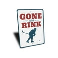 thumbnail image 3 of Gone to the Rink Novelty Sign, Metal Wall Decor - 10x14 inches, 3 of 4