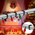 thumbnail image 5 of 50Pack Holiday Light Clips Outdoor Hooks Christmas Hanger for Roof Gutter Fence Black, 5 of 10
