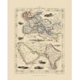 thumbnail image 2 of Tallis 12x14 Gold Ornate Wood Framed with Double Matting Museum Art Print Titled - Overland Route To India - Tallis 1851, 2 of 4