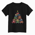 thumbnail image 4 of sdbrld Boys Christmas Short Sleeve Graphic Crewneck T-Shirt for Kids Holiday Black Sizes 9-10 Years, 4 of 5