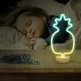 thumbnail image 5 of Letrero luminoso de neón con forma de piña, noche con soporte, luz decorativa, letreros de marquesina para fiesta de cumpleaños de Navidad, habitación de niños, sala de estar, decoración de fiest, 5 of 5