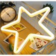 thumbnail image 2 of Letreros de luz de neón de estrella, letreros de pared de neón blanco cálido, decoración artística para el hogar y los niños, 2 of 5