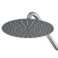 thumbnail image 2 of 10-in Low Profile Rain Showerhead with Swivel Ball Brass Joint and Soft Silicone Tips Matte Stainless Steel, 2 of 5