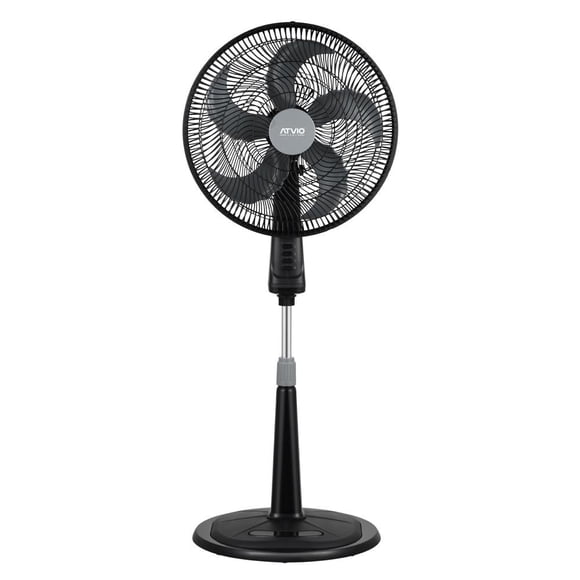 Ventilador Atvio Home De Pedestal 18 Pulgadas 3 en 1 Aspas y Parrilla de Plástico 135cm de Altura Máxima