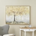 thumbnail image 2 of 47" x 36" Paint Splatter Forest Landscape Framed Wall Art, by DecMode, 2 of 9