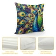 thumbnail image 4 of JRXY  Throw Pillow Covers Watercolor Peacock Art Peacock Pillow Cases Waist Lumbar Cushion Cover Sofa Home Decorative Rectangle White, 4 of 5
