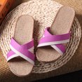 thumbnail image 1 of House Slipper Lightweight Breathable Open Toe Flax Slipper House Sandal for Summer, 1 of 2