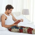 thumbnail image 5 of Logiee American Flag1 Print Pajama Pants for Men,Men’s Pajama Bottoms,Mens PJ Pants with Pockets & Button Fly-Small, 5 of 6