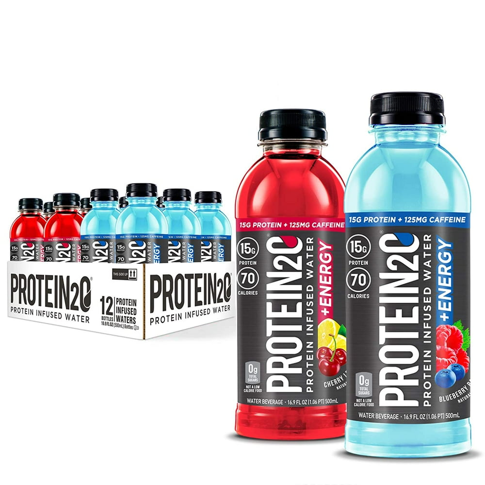 Protein2o 15g Whey Protein Infused Water Plus Energy, Variety Pack, 16.