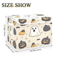 thumbnail image 5 of Yayeee Collapsible Cube Storage Bin with Lid Fabric Closet Decorative Basket with Handles, Halloween Black Pumpkins, 5 of 7