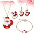 thumbnail image 3 of Toyvian Holiday Sets for Women Christmas Necklace Earrings Bracelet Alloy 4-Pcs, 3 of 8