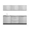 Outdoor Kitchen 6 Piece Cabinet Set in Stainless Steel