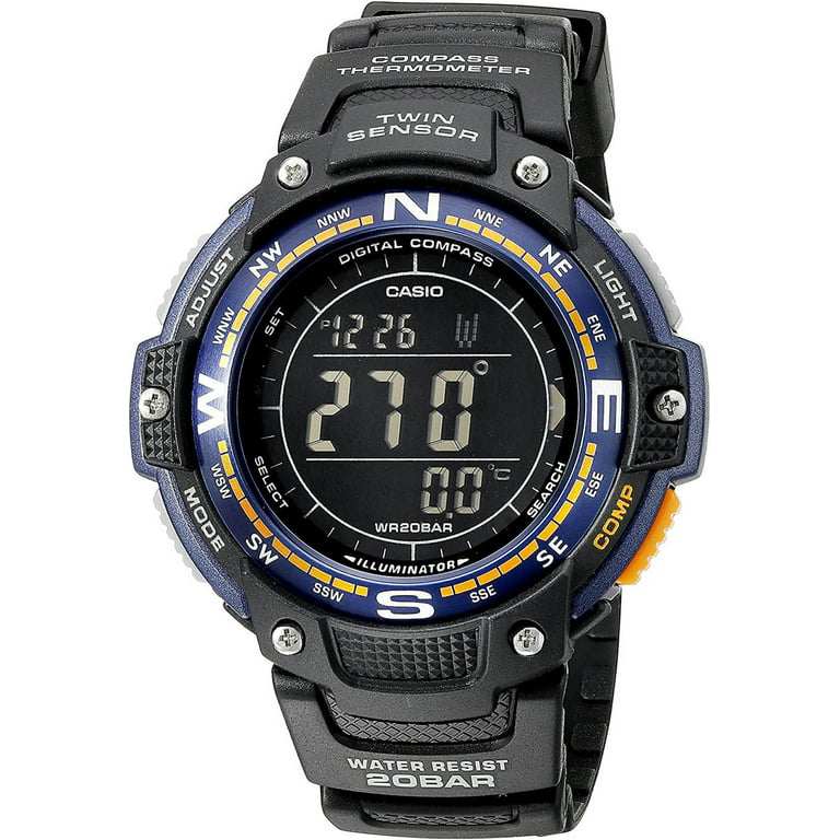 Casio Men's SGW-100-2BCF Twin Sensor Digital Display Quartz Watch Walmart.com