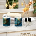 thumbnail image 6 of 2 Pack Bathroom Canisters Transparent Storage Jar for Cotton Ball, Swab, Floss Blue and Gold Ocean, 6 of 6
