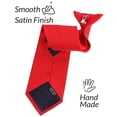 thumbnail image 3 of Corbata Umo Lorenzo, color rojo liso, con clip, para niños, 3 of 9