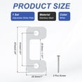 thumbnail image 2 of Deadbolt Strike Plate, Adjustable Door Strike Plate with Screws Stainless Steel White, 2 of 6