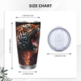 thumbnail image 4 of KLL Cool Tiger Print 40oz Stainless Steel Insulated Car Cup with Spillproof Lid - Keep Your Drink Hot or Cold on the Go-Straw Two-piece Set, 4 of 8