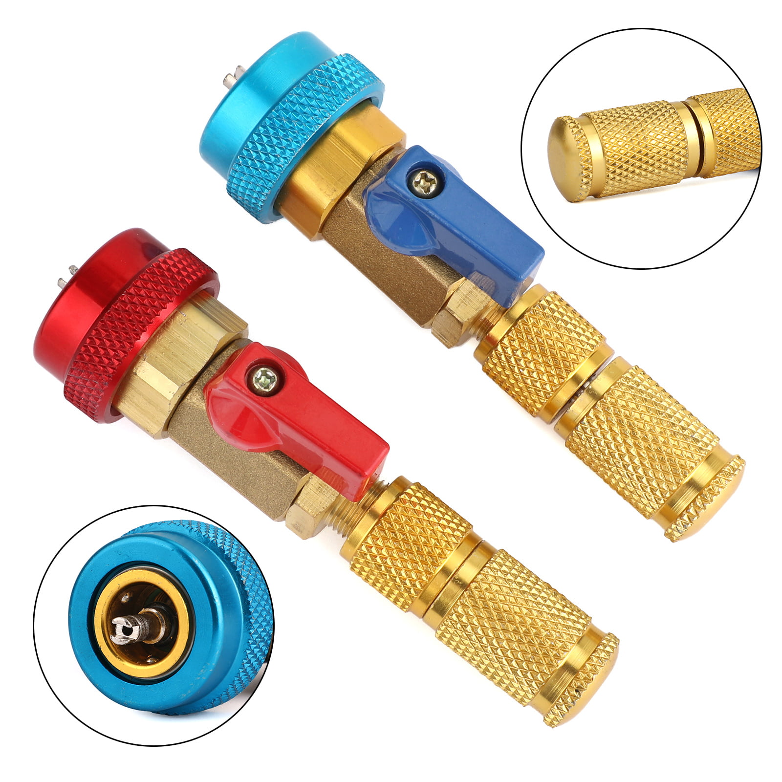 Valve Core Quick Remover Installer High Low Pressure Tool,Air Conditioning R134A Valve Core Quick Remover Installer High Low Pressure Tool 