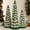 Flocked Green w/ Multicolor Lights, variant on Best Choice Products Set of 3 XL Pre-Lit Hand-Painted Ceramic Tabletop Christmas Trees w/Multi Lights  Flocked Green